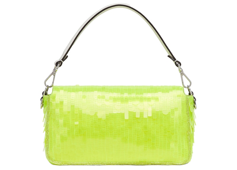 Order フェンディ バイ マーク ジェイコブス エラフェ x ネオンイエロー スパンコール バッグ