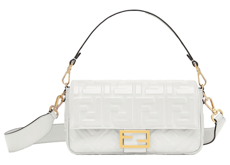 Fendi by Marc Jacobs Baguette Medium White Leather Bag