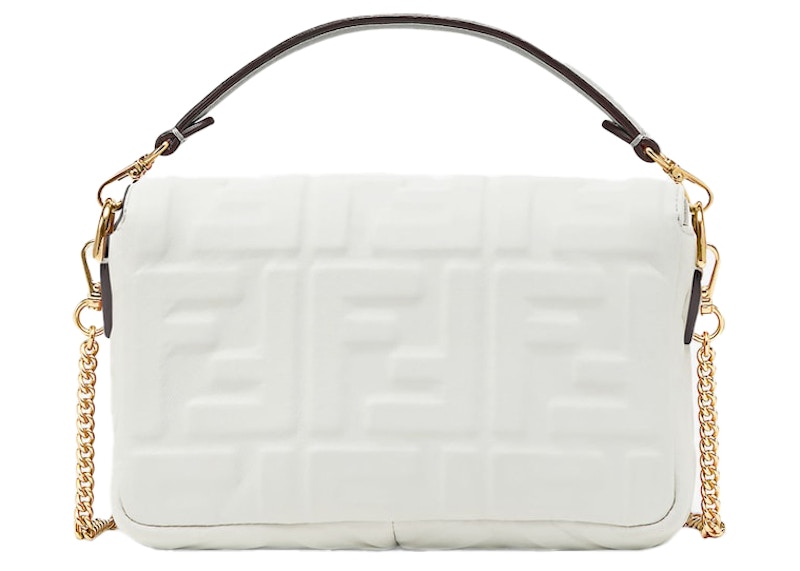 Order Bolso de Cuero Blanco Mini Baguette Fendi por Marc Jacobs