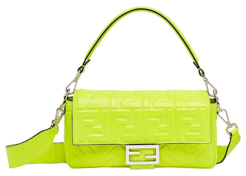 Fendi by Marc Jacobs Baguette Neon Yellow Nappa Leather Bag