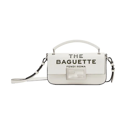 Fendi by Marc Jacobs Baguette Phone Pouch White Nappa Leather Pouch