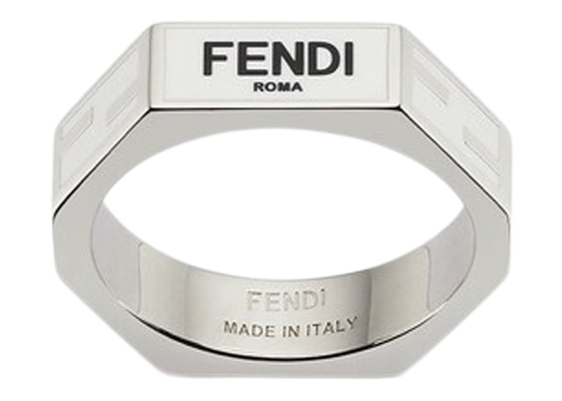 Fendi by Marc Jacobs Baguette Ring Silver-Colored Metal Ring Silver