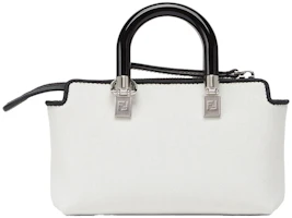 Order Marc Jacobs 設計 Fendi By The Way迷你白色帆布小波士頓包,Fendi Roma 刺繡。