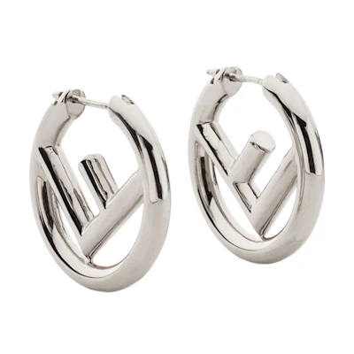 Fendi by Marc Jacobs F is Fendi Earrings Palladium-Colored Earrings