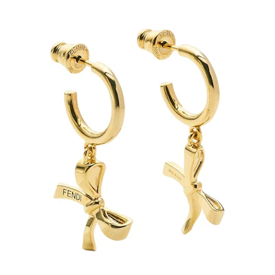Fendi by Marc Jacobs Fendi Bow Earrings Gold-Colored Earrings
