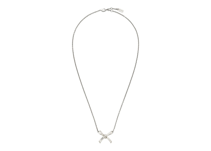 Fendi by Marc Jacobs Fendi Bow Necklace Silver-Colored Necklace