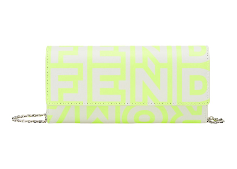 Fendi by Marc Jacobs Fendi Roma Continental with Chain White Leather Wallet