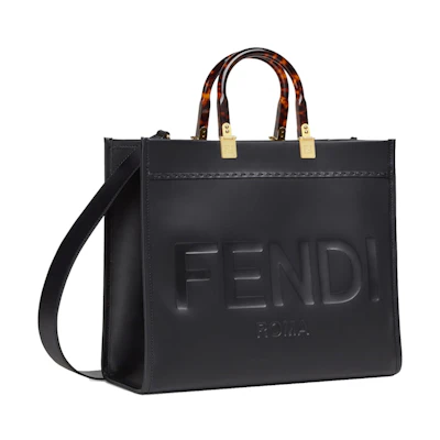 Fendi by Marc Jacobs Fendi Sunshine Medium Black Leather Shopper