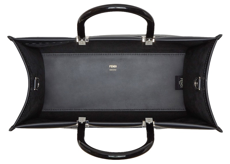 Lookbook 펜디 바이 마크 제이콥스 블랙 레더 쇼퍼 백 (중) 
