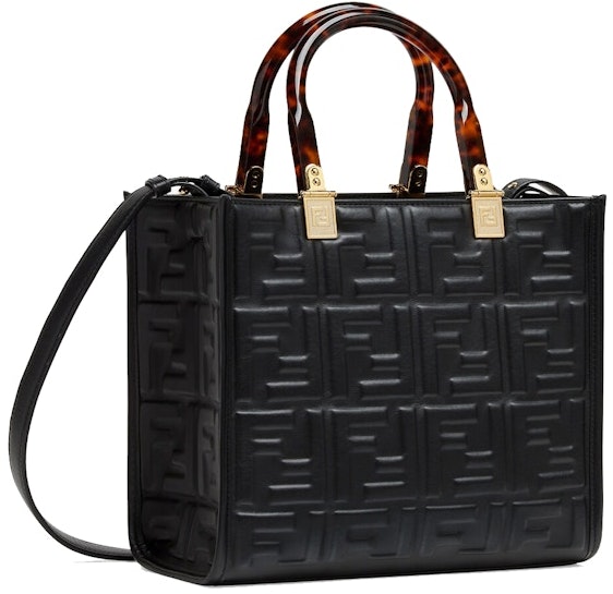 fendi-by-marc-jacobs-fendi-sunshine-small-black-leather-shopper