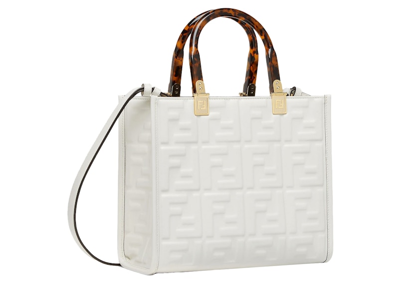 Fendi by Marc Jacobs Fendi Sunshine Small White Leather Shopper
