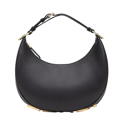 Fendi by Marc Jacobs Fendigraphy Small Black Leather Bag