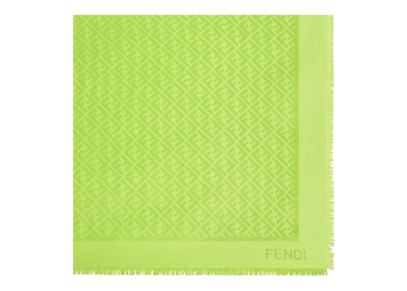 Fendi by Marc Jacobs FF Shawl Yellow Silk And Wool Shawl