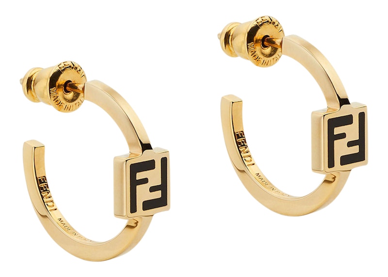 Fendi by Marc Jacobs Forever Fendi Circular-Shaped Earrings Gold-Colored Earrings
