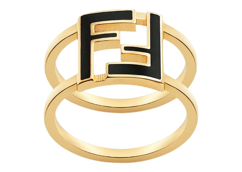Fendi by Marc Jacobs Forever Fendi Ring and Foulard Fastener Gold-Colored Ring