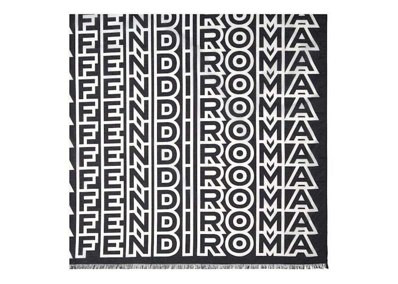 Fendi by Marc Jacobs Maxi Stole Black Silk Stole