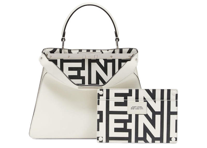 Fendi by Marc Jacobs Medium Peekaboo ISeeU White Leather Bag