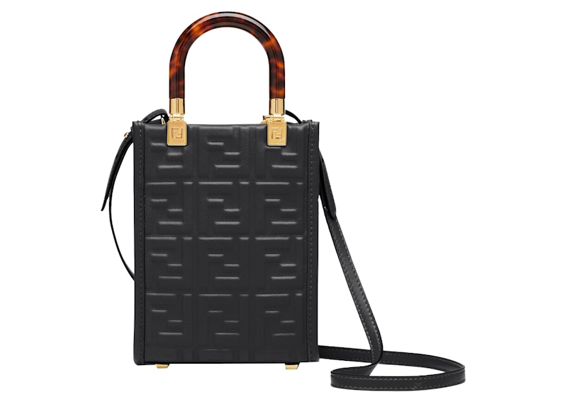 Order Fendi oleh Marc Jacobs Mini Sunshine Shopper Beg Kulit Hitam