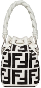 Fendi por Marc Jacobs Mon Tresor Mini-Bolso Negro y Blanco con Bordado FF Order Fendi por Marc Jacobs Mon Tresor Mini-Bolso Negro y Blanco con Bordado FF