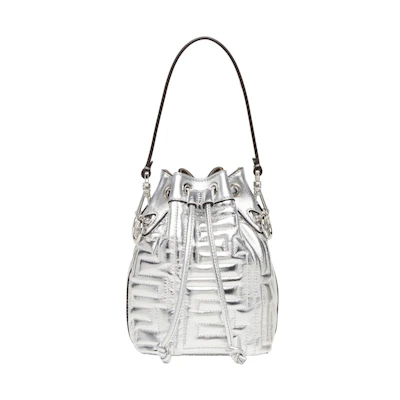 Fendi by Marc Jacobs Mon Tresor Silver Quilted Leather Mini-Bag