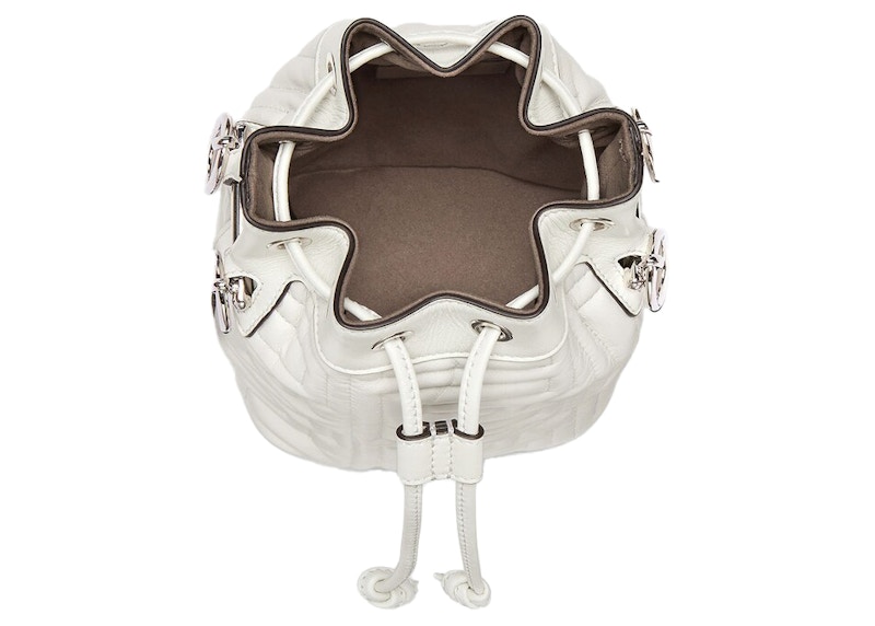 Lookbook Fendi oleh Marc Jacobs Mon Tresor Mini-Beg Nappa Kulit Putih Berjahit