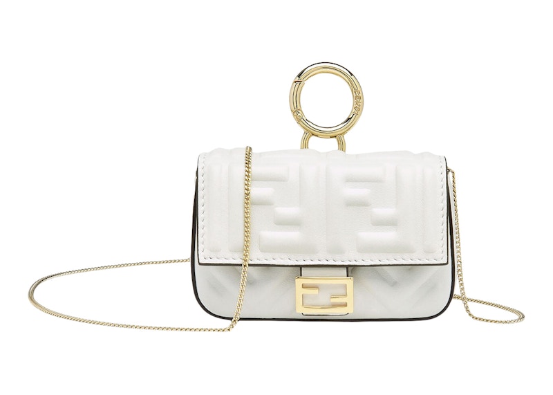 Fendi by Marc Jacobs Nano Baguette Charm White Nappa Leather Charm