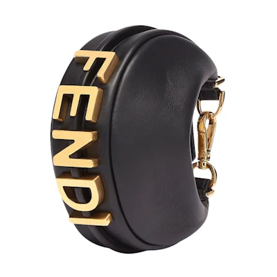 Fendi by Marc Jacobs Nano Fendigraphy Black Leather Charm