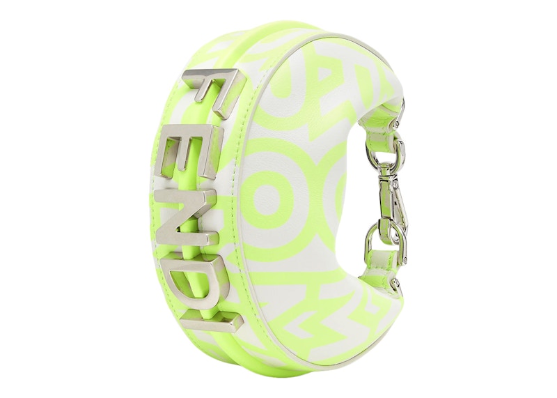 Fendi by Marc Jacobs Nano Fendigraphy Hobo Bag White Leather Charm