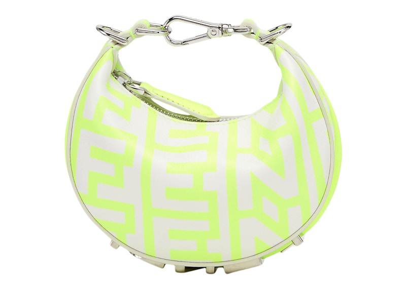 Order 芬迪马可雅各布斯迷你弯月包白色皮革挂件