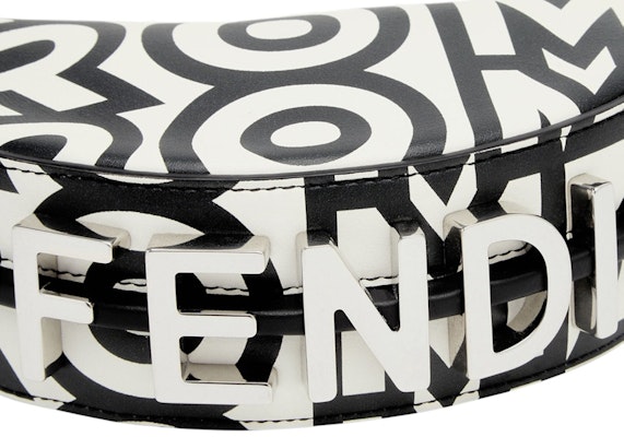 Fendi de Marc Jacobs Nano Fendigraphy Charm de Cuero Bicolor Lookbook Fendi de Marc Jacobs Nano Fendigraphy Charm de Cuero Bicolor