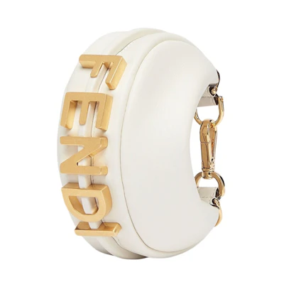 Fendi by Marc Jacobs Nano Fendigraphy White Leather Charm