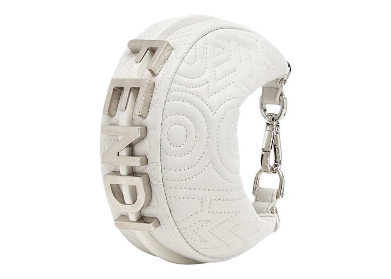 Fendi by Marc Jacobs Nano Fendigraphy White Nappa Leather Charm