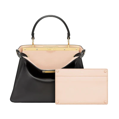 Fendi by Marc Jacobs Peekaboo ISeeU Medium Rose Black Leather Bag