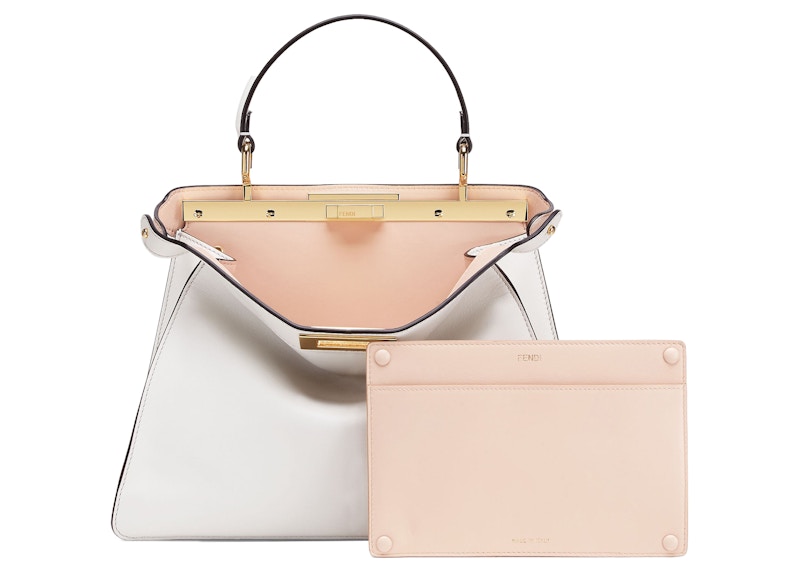 Fendi by Marc Jacobs Peekaboo ISeeU Medium White Leather Bag