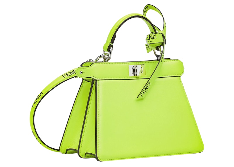 Fendi by Marc Jacobs Peekaboo ISeeU Petite Neon Yellow Leather Bag