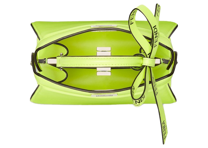 Lookbook Fendi oleh Marc Jacobs Peekaboo ISeeU Petite Beg Kulit Kuning Neon