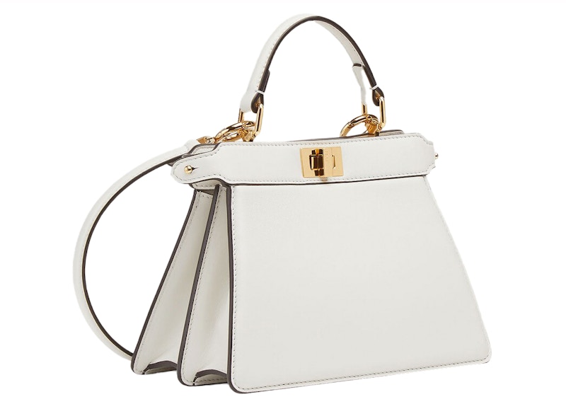 Fendi by Marc Jacobs Peekaboo ISeeU Petite White Padded Nappa Leather Bag