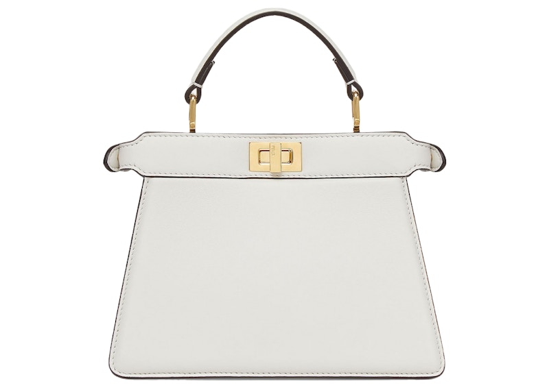 Order Beg Tangan Fendi Marc Jacobs Peekaboo ISeeU Kecil Putih Kulit Nappa Berlapik