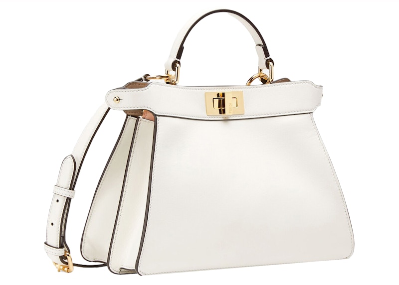 Fendi by Marc Jacobs Peekaboo Iseeu Small White Leather Bag