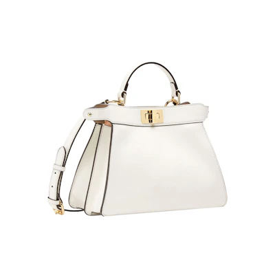 Fendi by Marc Jacobs Peekaboo Iseeu Small White Leather Bag