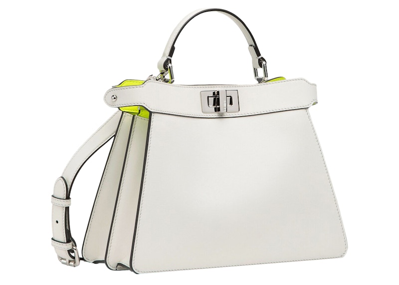 Fendi by Marc Jacobs Peekaboo ISeeU Small White Leather and Embellished Bag