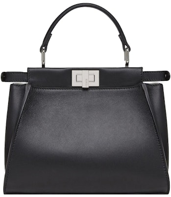 マーク・ジェイコブスによるフェンディ、ピーカブー ミニ ブラックレザーバッグ。 Order マーク・ジェイコブスによるフェンディ、ピーカブー ミニ ブラックレザーバッグ。