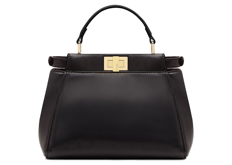 Order Fendi oleh Marc Jacobs Peekaboo Mini Beg Kulit Hitam Nappa