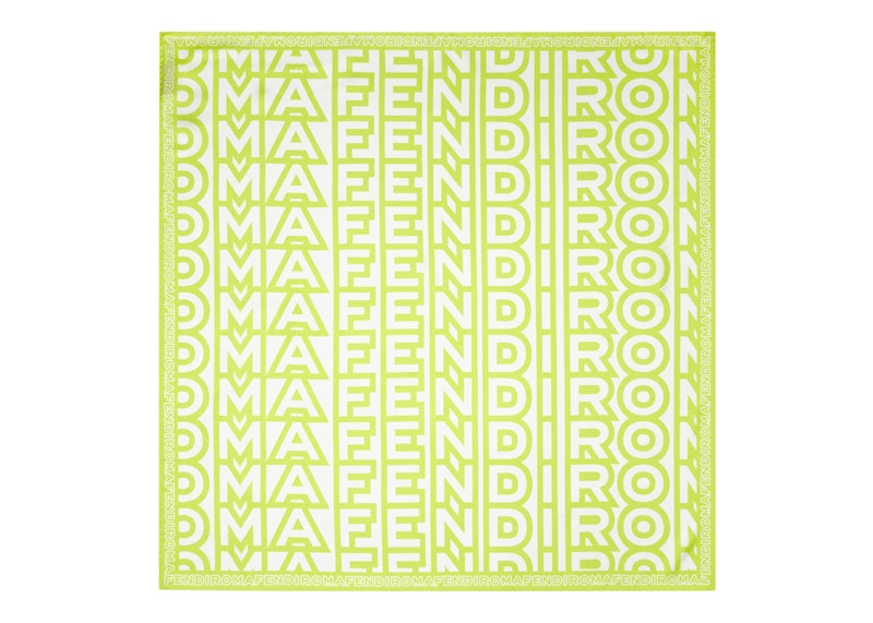 Fendi by Marc Jacobs Show Foulard Yellow Square Silk Foulard