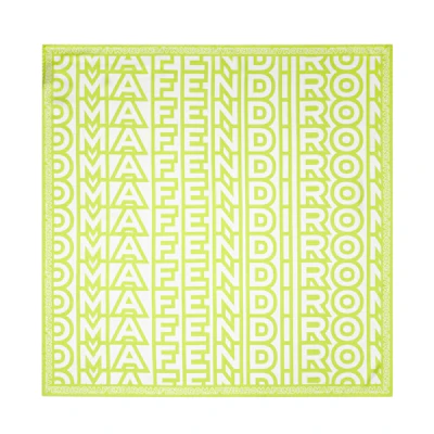 Fendi by Marc Jacobs Show Foulard Yellow Square Silk Foulard