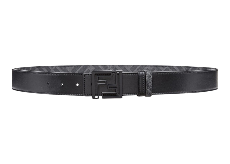Fendi by Marc Jacobs Squared FF Belt Black Leather Reversible Belt Black
