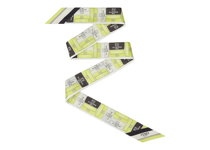 Fendi by Marc Jacobs Wrappy Yellow Silk Tie Scarf