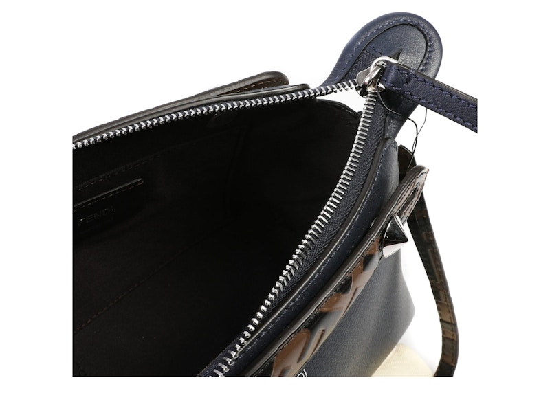 Lookbook フェンディ バイザウェイ FFモチーフ付きミニボストンバッグ ネイビー