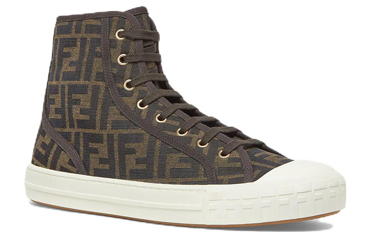 Lookbook Fendi Canvas High-Top 'Domino Brown' 7E1570AJXZF0R7V