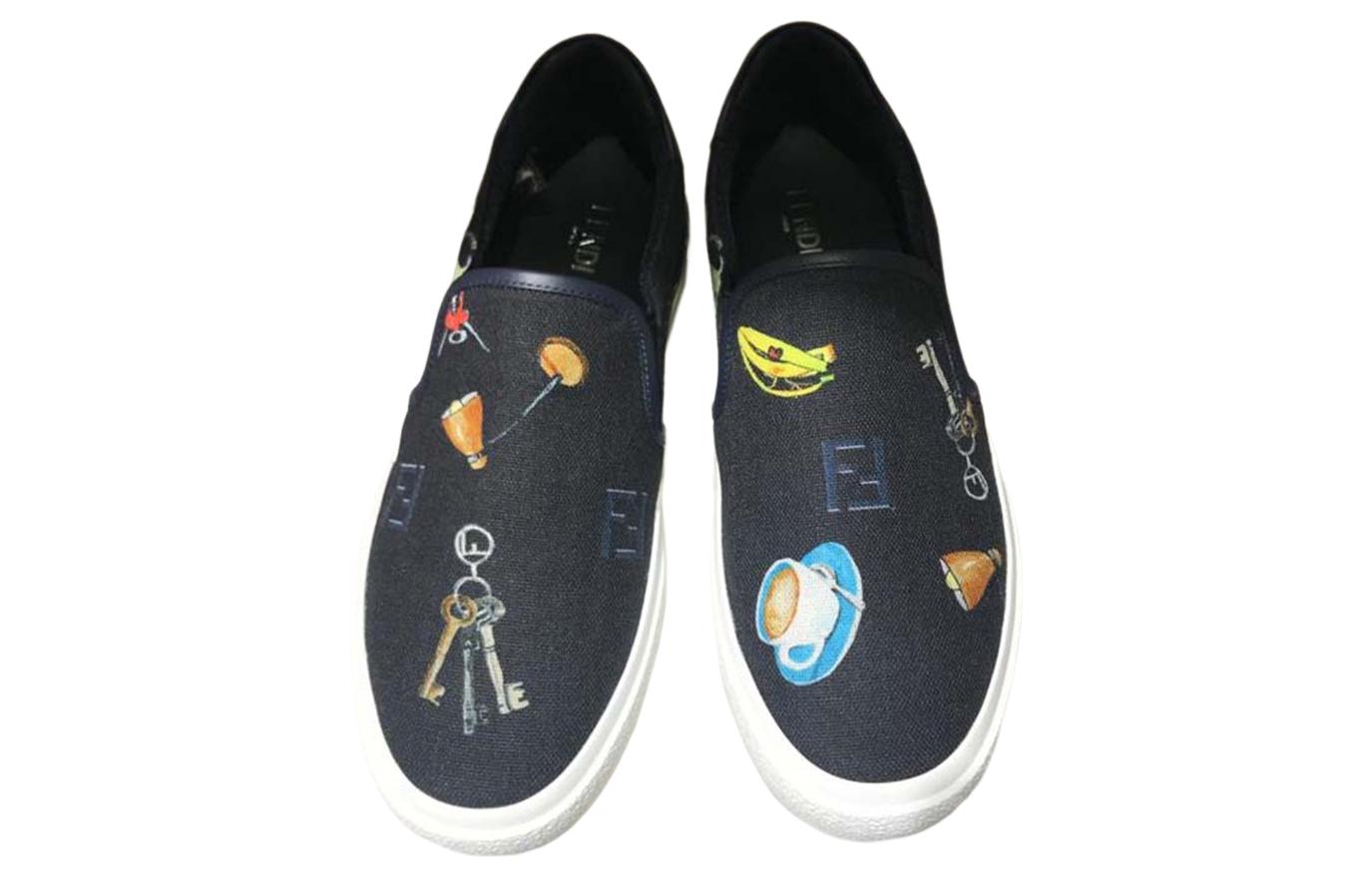 Fendi Canvas Slip-On 'Deep Blue' 圖 3
